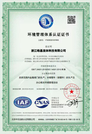 Environmental Management System Certificate